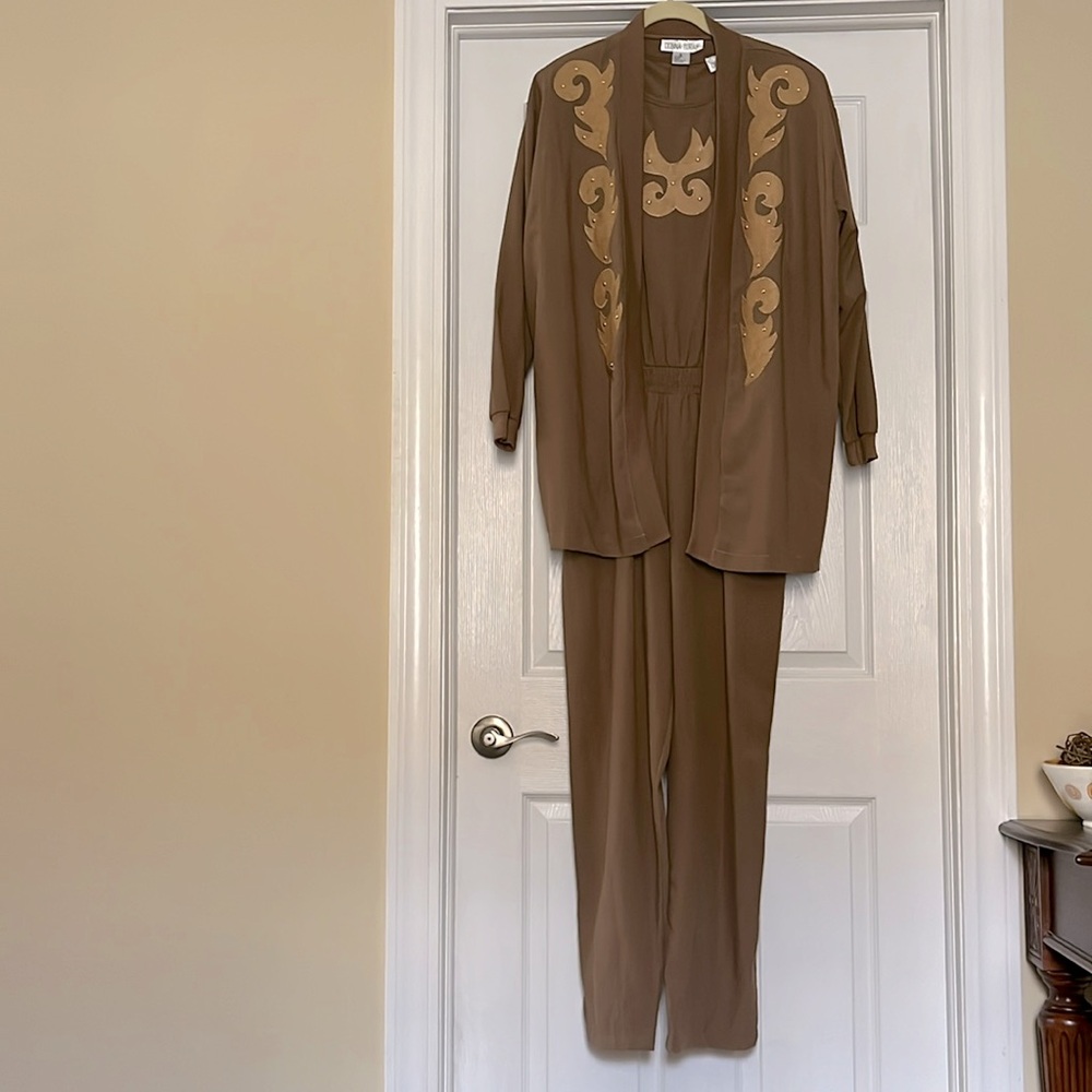 Donna Toran vintage 2 piece jumpsuit